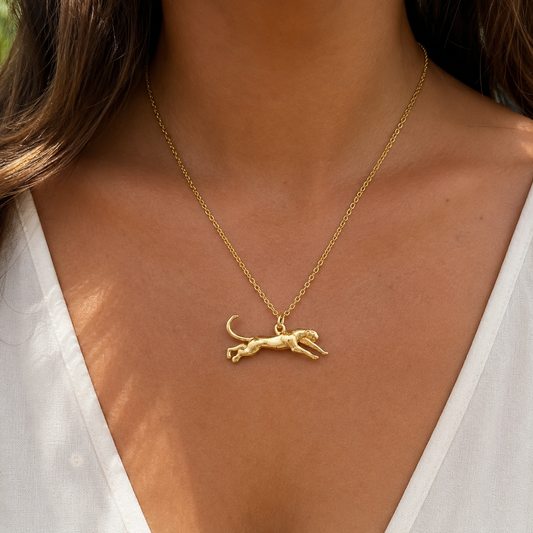 Panther Necklace- 925 Sterling Silver 18k Gold Plated