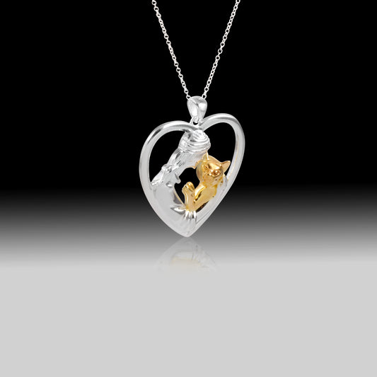 Fur-ever Bond Necklace- 925 Sterling Silver Two Tone