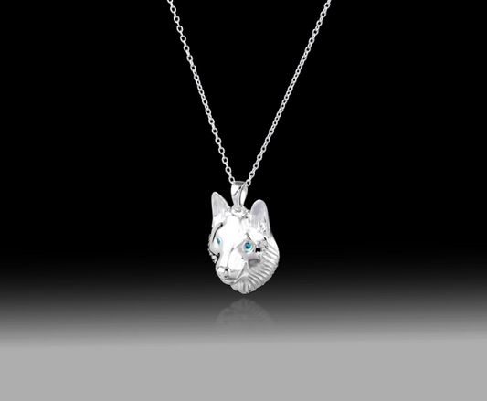 Husky Necklace- 925 Sterling Silver