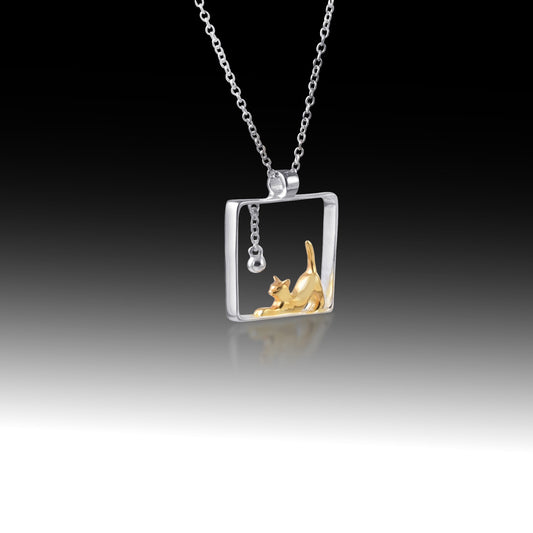 Queen of Purrs- Sterling Silver Pendant