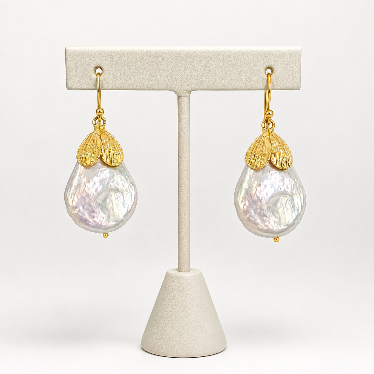 Freshwater Pearl Earrings – 18k Gold Plated on 925 Sterling Silver