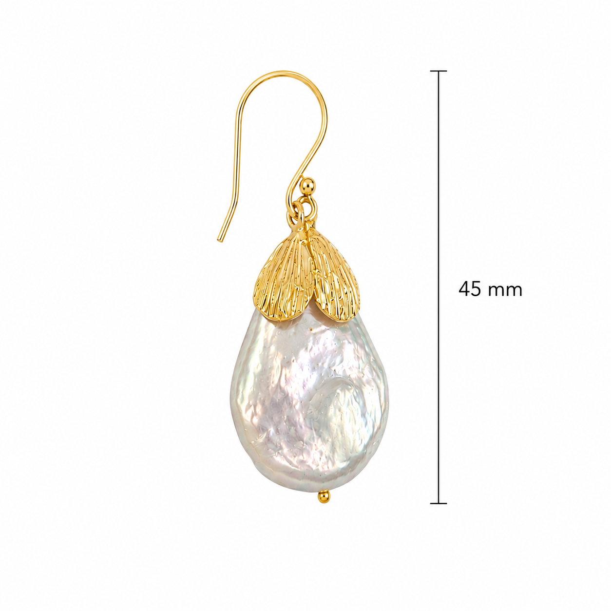Freshwater Pearl Earrings – 18k Gold Plated on 925 Sterling Silver