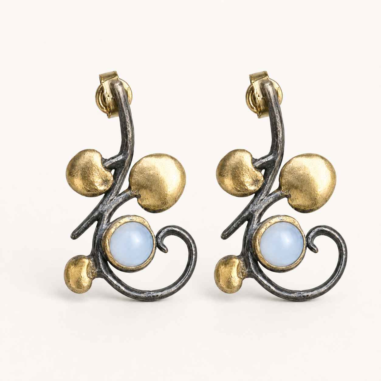 Freshwater Pearl Botanical Earrings in 18K Gold-Plated Sterling Silver