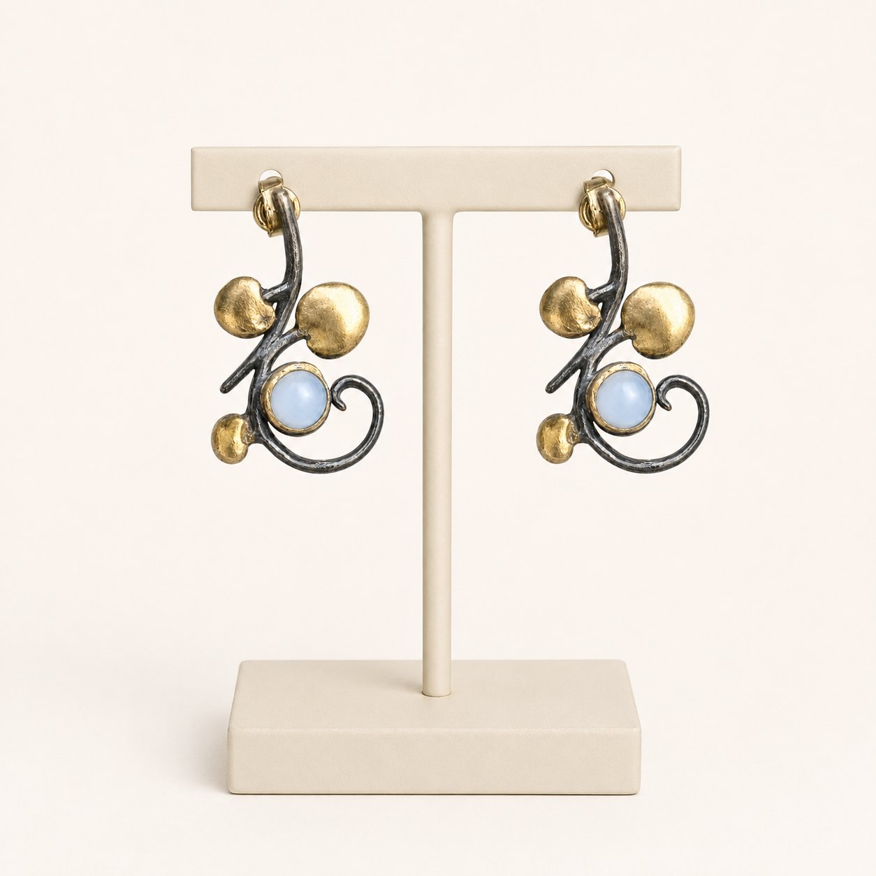 Freshwater Pearl Botanical Earrings in 18K Gold-Plated Sterling Silver