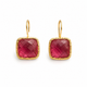 Pink Tourmaline Earrings – 18k Gold Plated Over 925 Sterling Silver