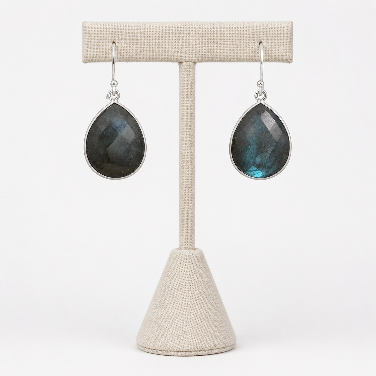 Labradorite Teardrop Earrings- 925 Sterling Silver