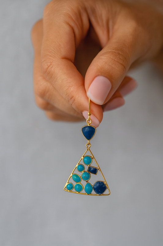 Arizona Turquoise and Lapis Earrings