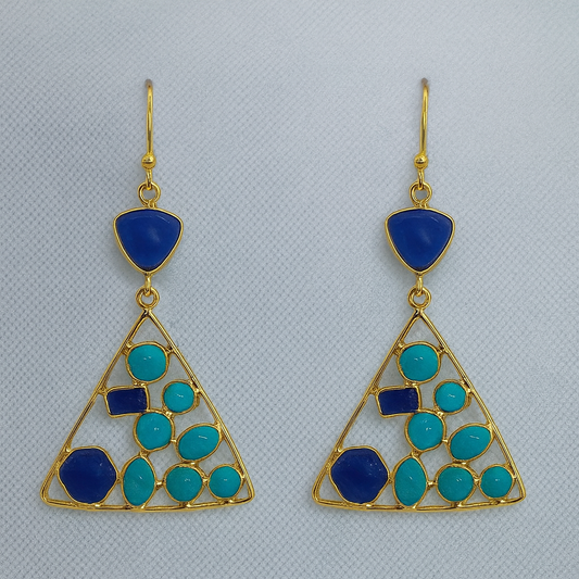 Arizona Turquoise and Lapis Earrings
