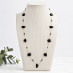 Black Onyx and Hematite Necklace- Gold Filled Necklace 26 inches