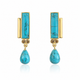 Arizona Turquoise Earrings- 18k Gold Plated on 925 Sterling Silver