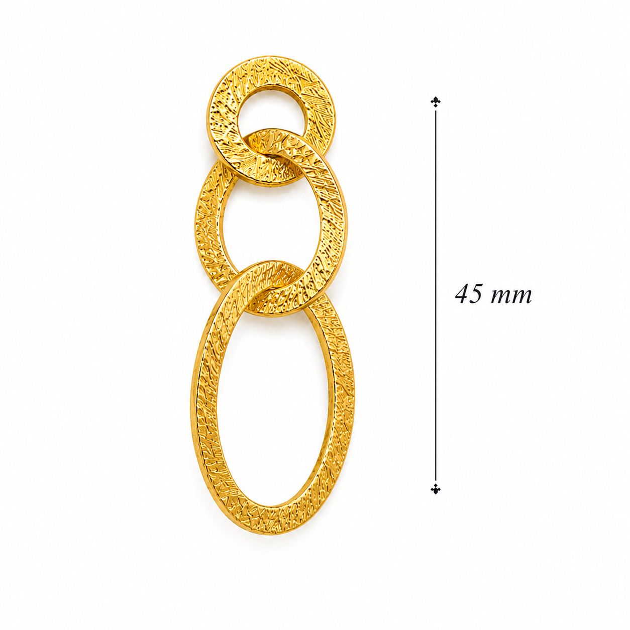 Golden Hoop Earrings- 18k Gold Plated Over 925 Sterling Silver