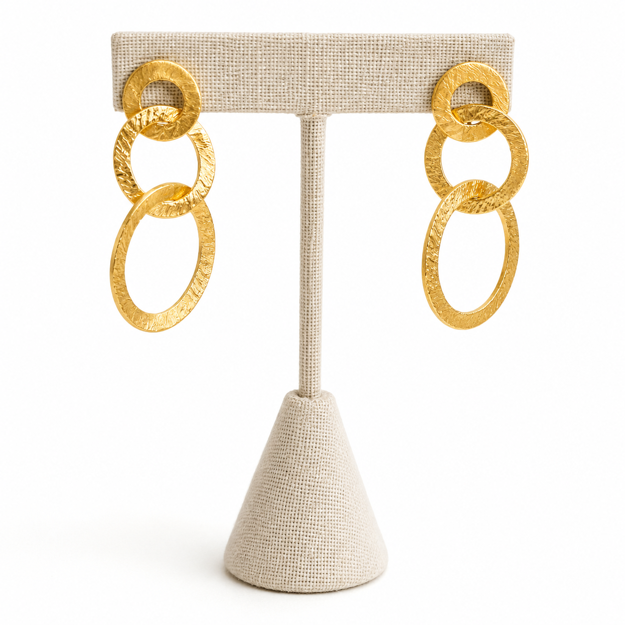 Golden Hoop Earrings- 18k Gold Plated Over 925 Sterling Silver