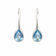 Blue Topaz Drop Earrings on 925 Sterling Silver