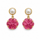 Pink Tourmaline and Freshwater Pearls- 18k Gold Plated over 925 Sterling Silver