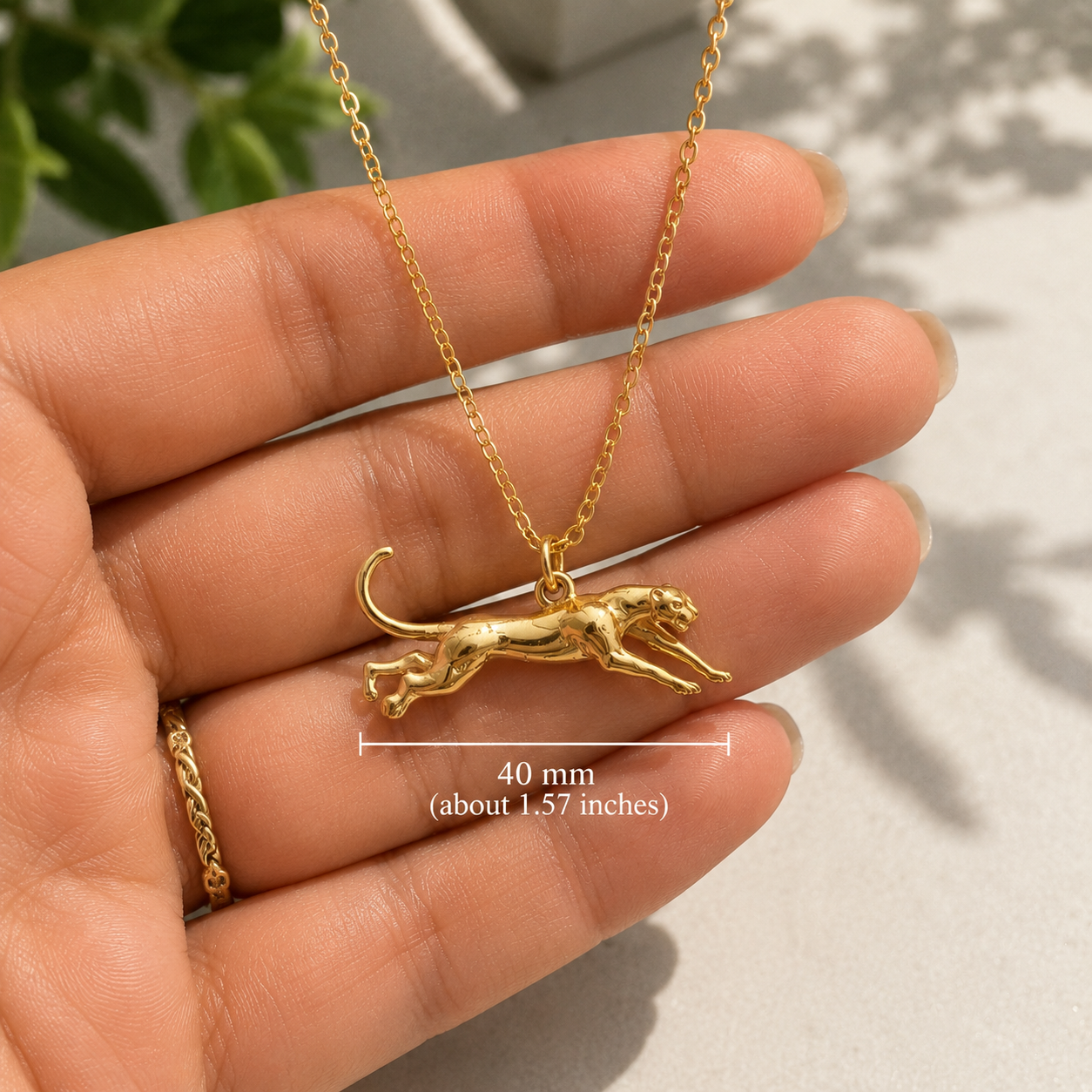 Panther Necklace- 925 Sterling Silver 18k Gold Plated