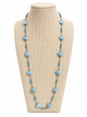 Arizona Turquoise & Larimar Necklace in 925 Sterling Silver with 18k Gold Filled Accents