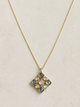 Green Apatite & Rainbow Moonstone Necklace- 18k Gold Filled Chain over 925 Sterling Silver