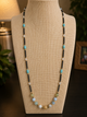 Hematite, Aquamarine, Arizona Turquoise & Rainbow Moonstone Necklace