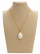 Rainbow Moonstone Bezel Setting Necklace- Gold Filled Chain