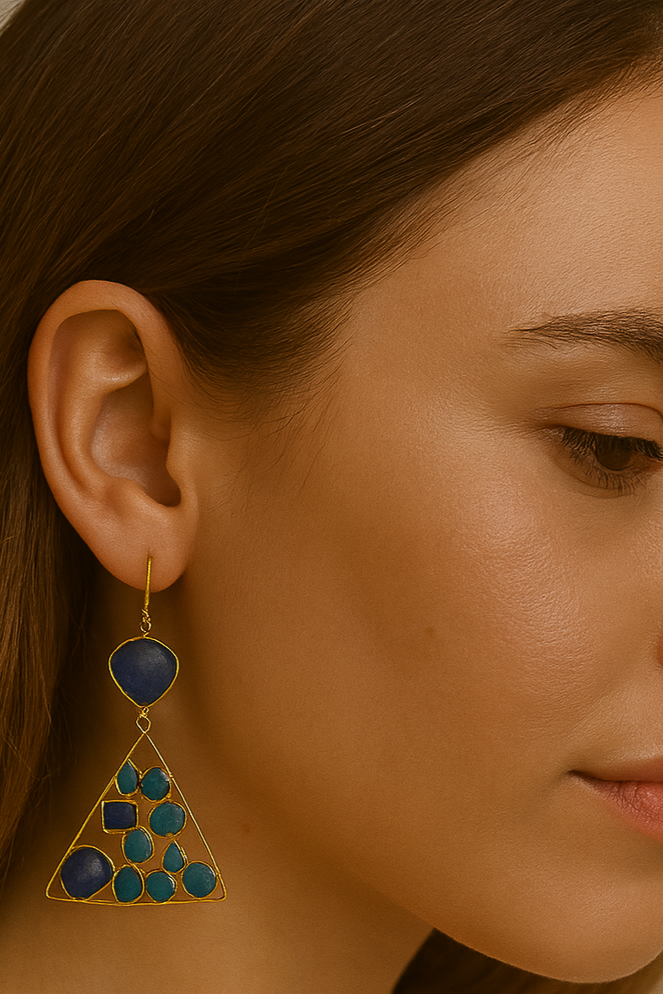 Arizona Turquoise and Lapis Earrings