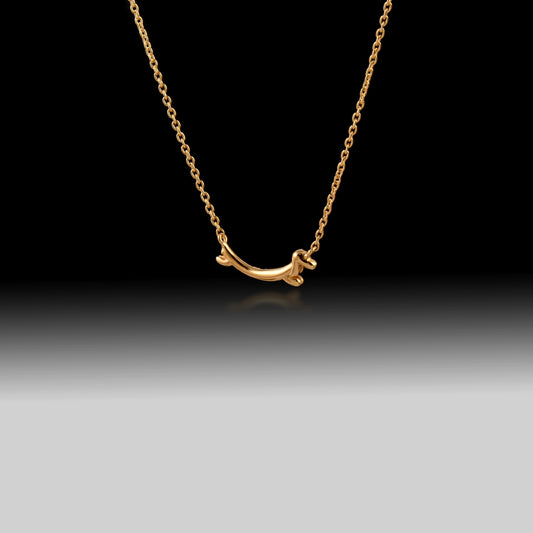 Dachshund Necklace- 925 Sterling Silver 18k Gold Plated