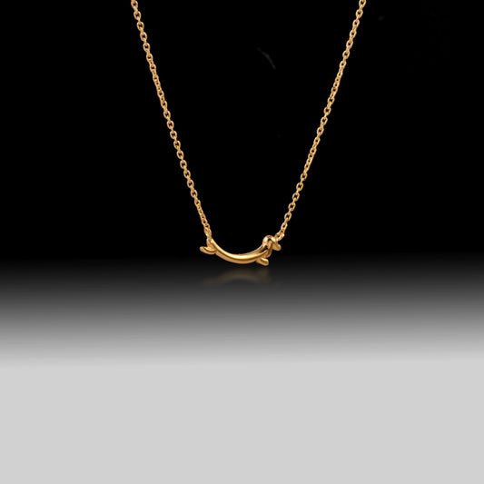 Dachshund Necklace- 925 Sterling Silver 18k Gold Plated