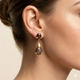 Artisan Smoky Topaz Tiered Drops in 18k Gold over Sterling Silver