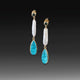 Sonoran Tide Earrings – Arizona Turquoise & Freshwater Pearl
