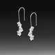 Artisan Two-Tone Flower Drop Earrings - 18k Gold Plated & 925 Sterling Silver Botanical Dangles