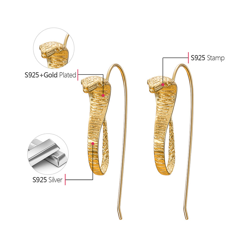 Snake Drop Earrings