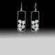 Artisan Fire Opal Drop Earrings 18k Gold Plated over 925 Silver