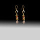 Black Onyx & Multicolor Tourmaline Drop Earrings with Smoky Topaz