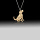 Howling Dog Necklace- Sterling Silver 18k Gold Plated
