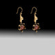 Watermelon Tourmaline Drop Earrings – 18k Gold Plated Sterling Silver