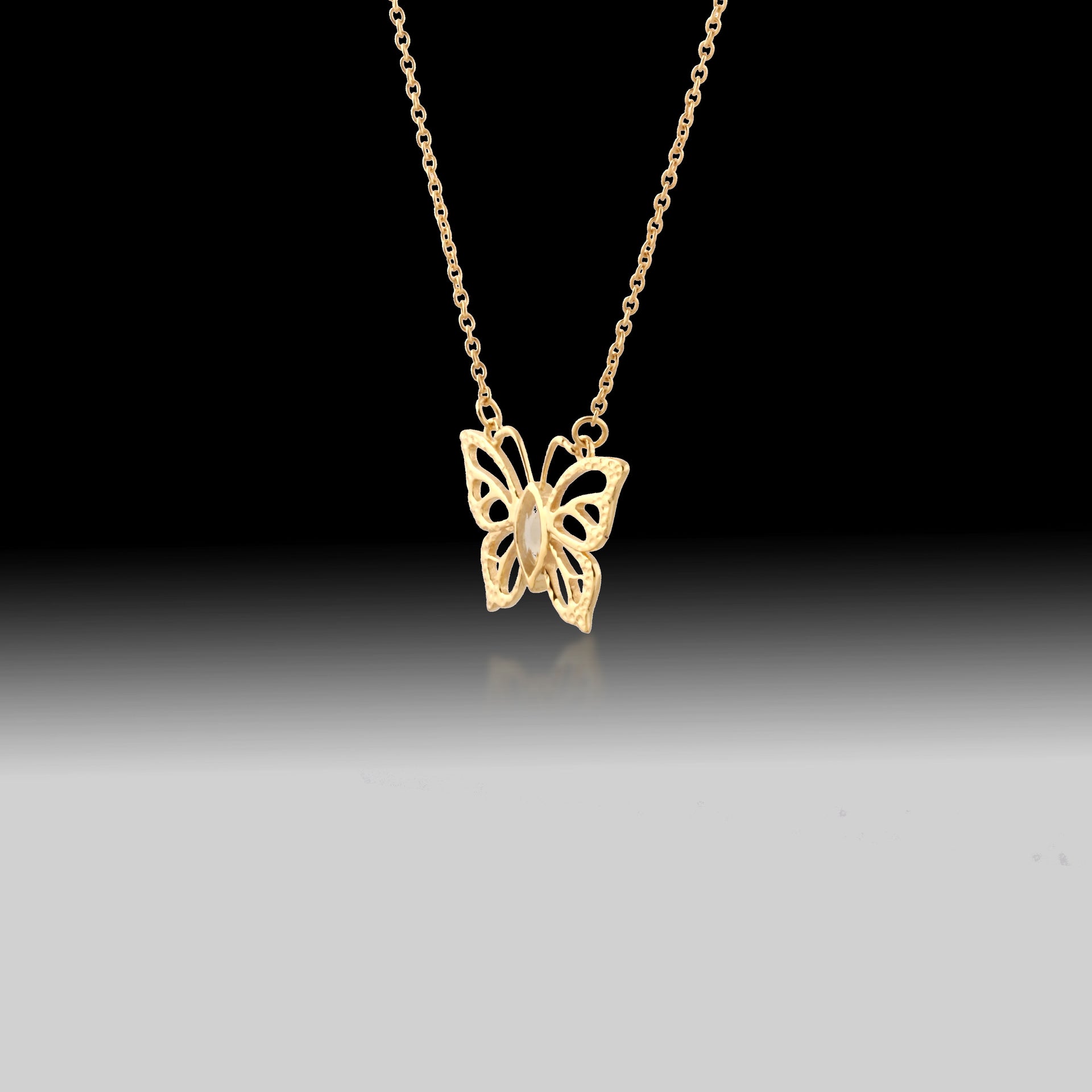 Butterfly Necklace- 925 Sterling Silver 18k Gold Plated