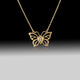 Butterfly Necklace- 925 Sterling Silver 18k Gold Plated