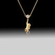 Monkey Necklace- 925 Sterling Silver 18k Gold Plated with Cubic Zirconia