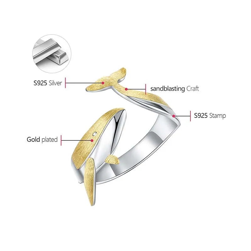 Adjustable Whale Ring