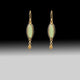 Artisan Peridot Marquise Earrings 18k Brushed Gold & Black Rhodium over 925 Silver