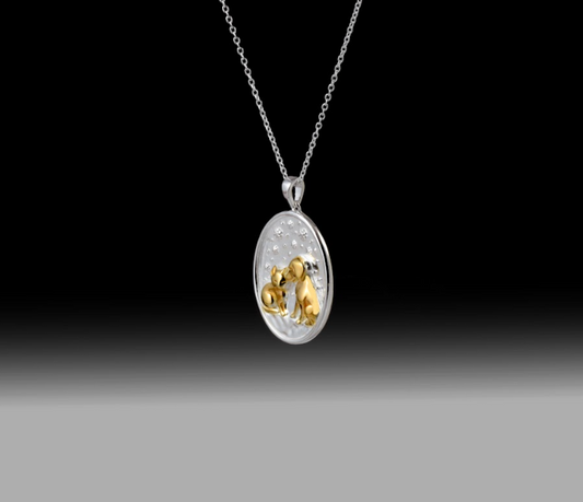 Paws of Love Pendant- 925 Sterling Silver