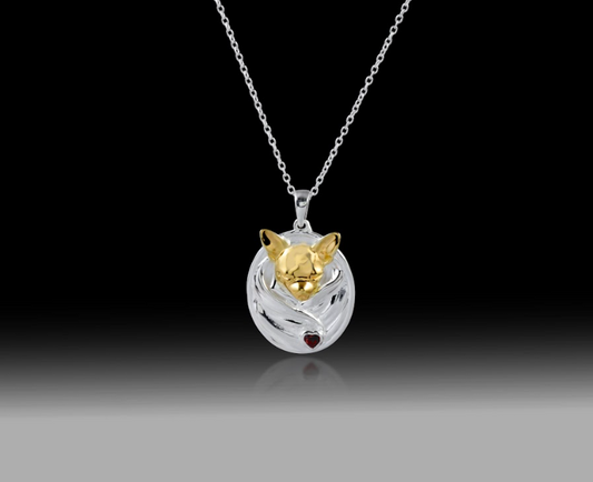 Chihuahua in a Blanket Necklace- 925 Sterling Silver
