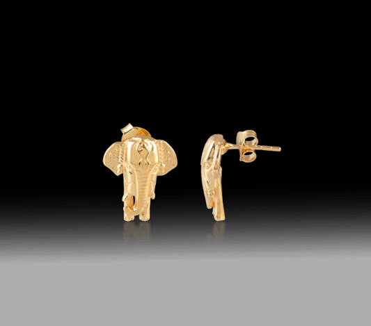 Elephant Stud Earrings- 925 Sterling Silver